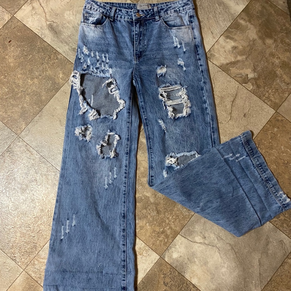 Western Distressed trouser jeans